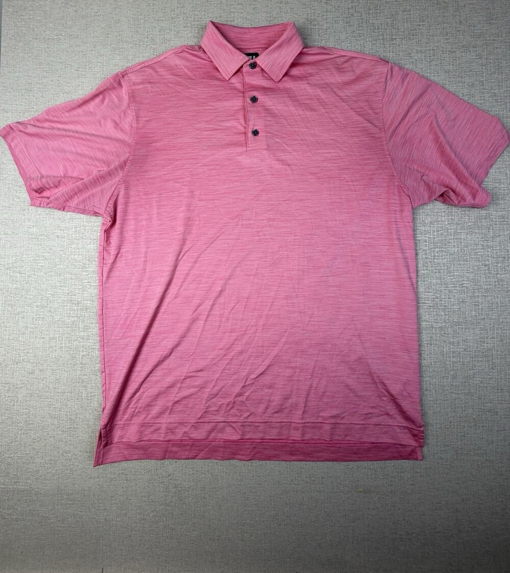 FootJoy Golf Polo Men’s XL Pink Heather Stretch Performance Shirt FJ